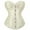 Beige, variant on MEICHEN Women's Satin Sweetheart Strapless Corset Front Closure Metal Style Waist Trainer Tummy Control Body Shaper for Daily & Party
