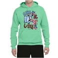 thumbnail image 2 of Wild Bobby Barn In The USA Red White and Blue Cows Pop Culture Unisex Hoodie Sweatshirt, Mint, Large, 2 of 6