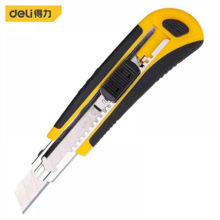 1-Pack Box Cutter Utility Knife, Heavy Duty Aluminum Shell Retractable Box  Cutter for Cardboard, Boxes and Cartons Extra 8 Blades 