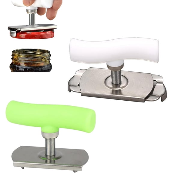 Jar Opener for Weak Hands, Adjustable Stainless Steel Jar Opener with Non-Slip Grip, Bottle Opener Lid Remover Kitchen Tool for Seniors Arthritis and Everyday Use