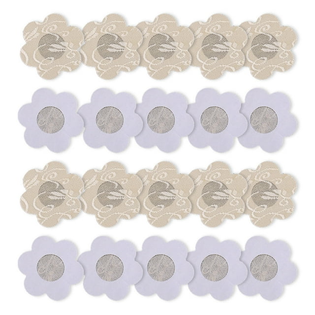 Nipple Sticker Flower Lace 10 Pairs Non-woven Adhesive Nipple Cover Breast Pasty