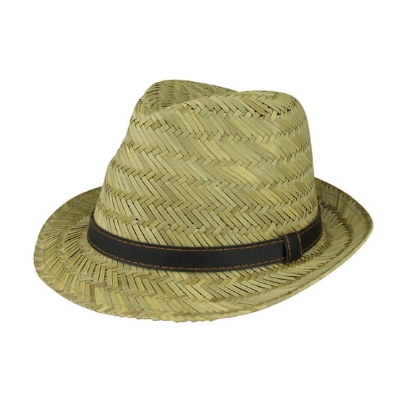 Paper Straw Fedora Hat - Natural
