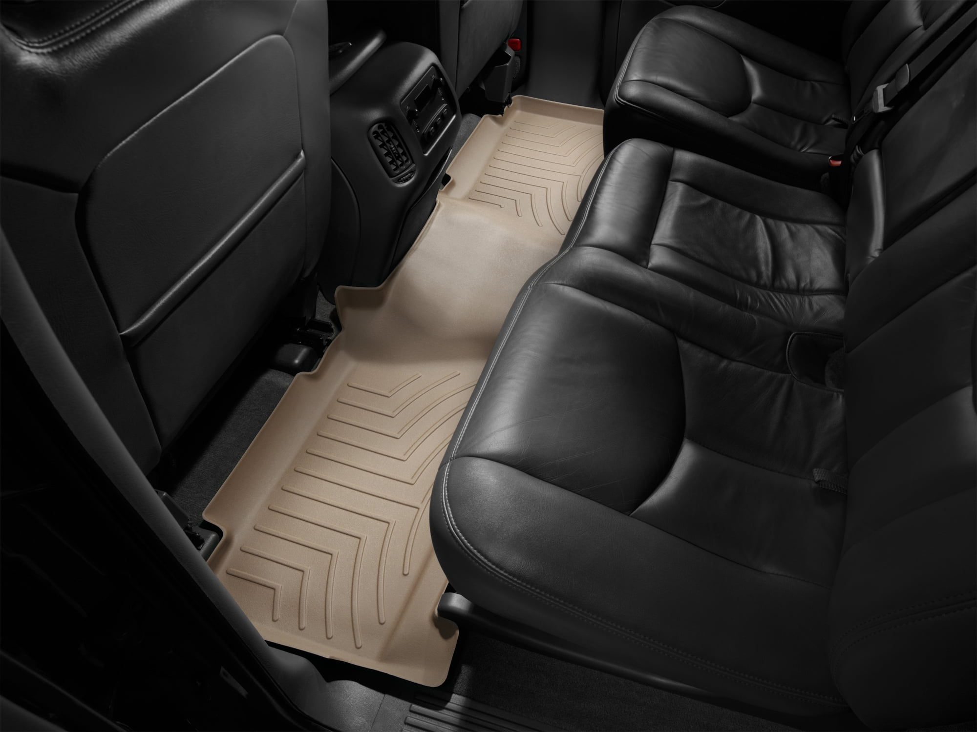 WeatherTech Custom Fit FloorLiners compatible with Escalade ESV, Avalanche, Escalade EXT, Sierra, Suburban - 2nd Row, Tan