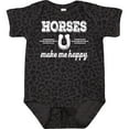 thumbnail image 3 of Inktastic Horses Make Me Happy Boys or Girls Baby Bodysuit, 3 of 5