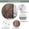 thumbnail image 5 of Rustic Wooden Barn Door Shower Curtains, Farmhouse Vintage Country Wood Board Bath for Bathtub Curtain Bathroom Set Decor, Waterproof Polyester Durable Cloth with Hooks,72x72, 5 of 6