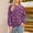 Purple, variant on Women Sweatshirt Womens Pullover Sweatshirts Crewneck Long Sleeved Top Printed Stylish Loose Fit Tops Lady Anniversary Fall Winter Clothes Army Green