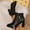Black, variant on Bnwani Women Boots Footwear Fall Winter Pointed High-Heel Low-Heel High Ankle Versatile Comfortable Boot Black Size 5.5
