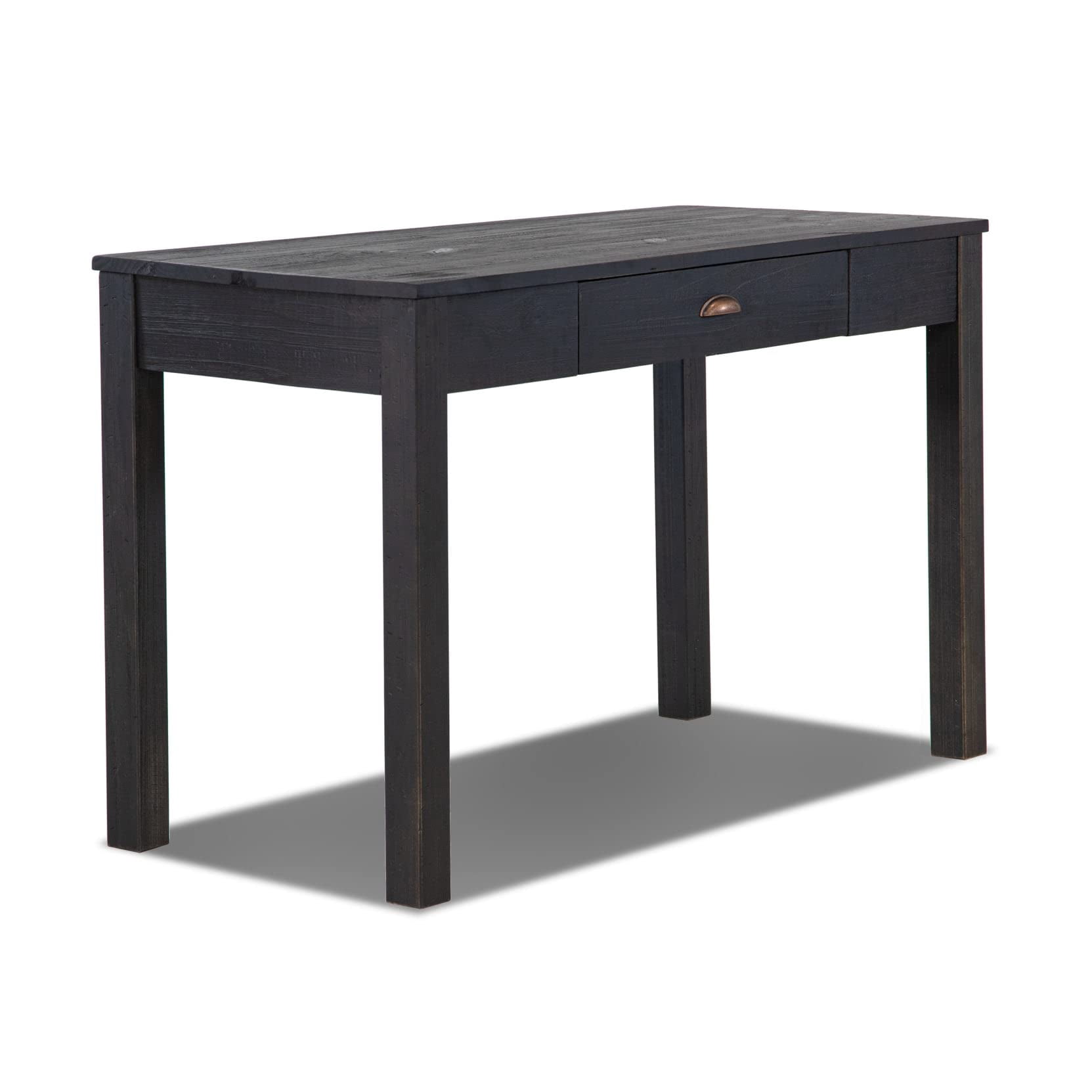 Grain Wood Furniture Montauk Desk/Dressing Table, Farmhouse Black