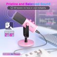 thumbnail image 2 of Micrófono FIFINE XLR/USB AM8 rosa con conector para auriculares y RGB, 2 of 7