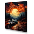 thumbnail image 2 of Designart "Retro Vehicle In Celestial Art I" Car Vintage Canvas Wall Art, 2 of 7