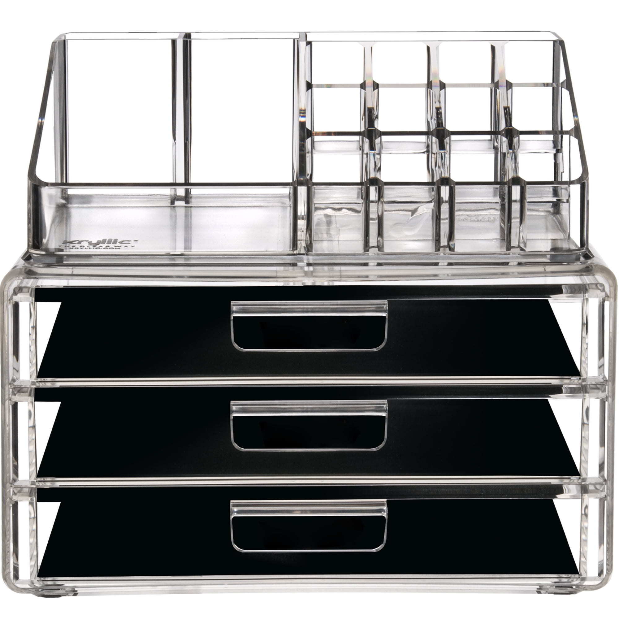 ClearÂ Acrylic Organizer 3 Drawers, Storage Lipstick Vanity Organizer