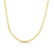 JewelStop Sterling Silver Polished Finish 14k Yellow Gold Plated 2.7mm Imperial Herringbone Chain Bracelet with Lobster Clasp - 7"