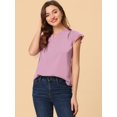 thumbnail image 2 of INSPIRE CHIC Blouse à Manches Courtes Col en V pour Femmes, 2 of 5