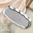 thumbnail image 4 of Silver Wave Stainless Steel Jewelry Tray, Metal Organizer for Small Accessories, 4 of 5