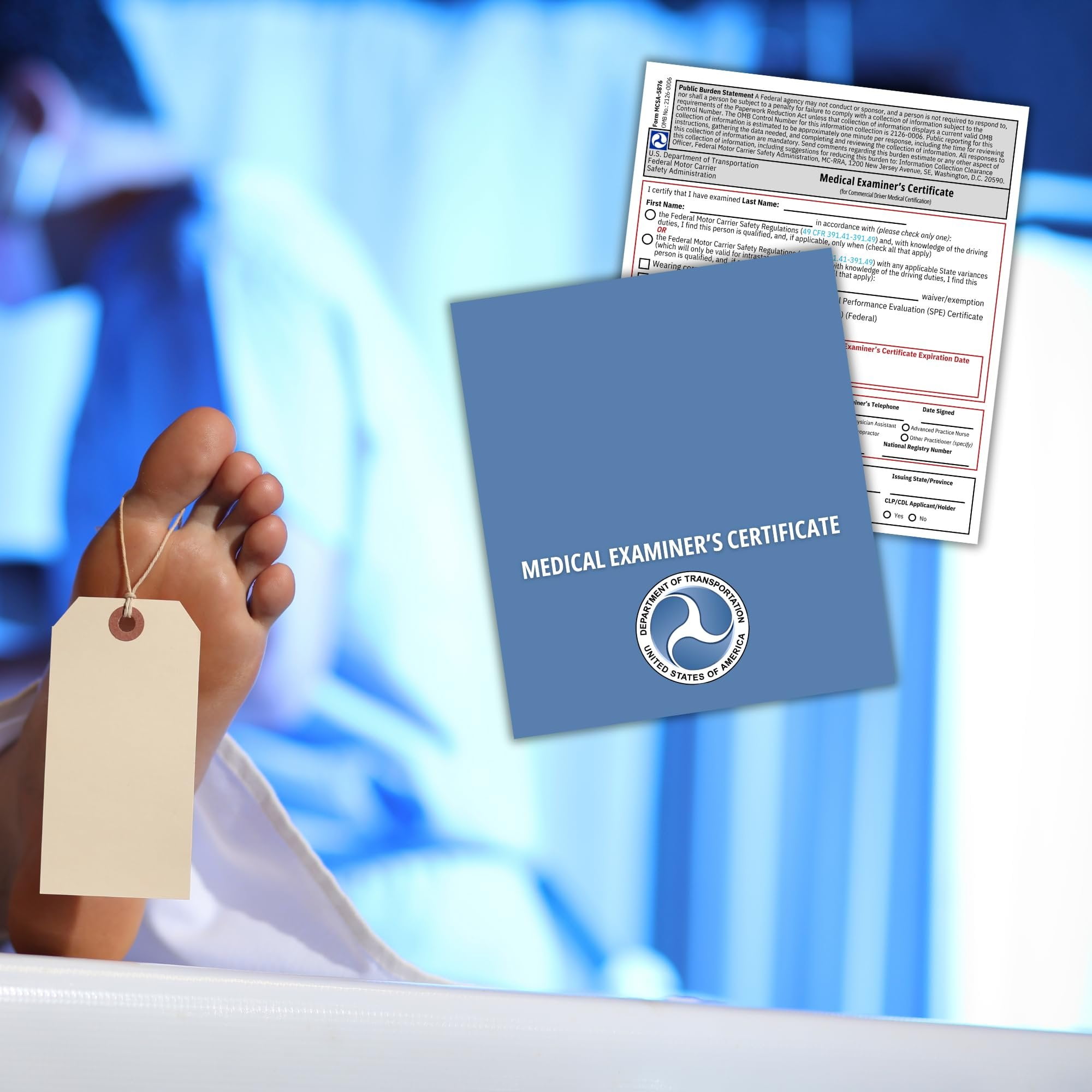 DOT Medical Examiner Certificate Folded Wallet Card 4x3.5 15 pk
