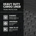 thumbnail image 2 of BDK Car Floor Mats with Large Cargo Trunk Mat, Heavy Duty Rubber Protection, Black Beige Gray, 2 of 4