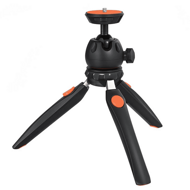 Andoer H20 Compact Desktop Tripod with Detachable Ball Head, Adjustable 13-23cm Height, 2KG Load Capacity, 1/4 Inch Screw, ABS Material, Foldable to 24cm, Lightweight 290g - Available in Black,
