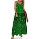 thumbnail image 1 of Vestido sin mangas con destellos verdes Vestido para niñas Ropa femenina, 1 of 7