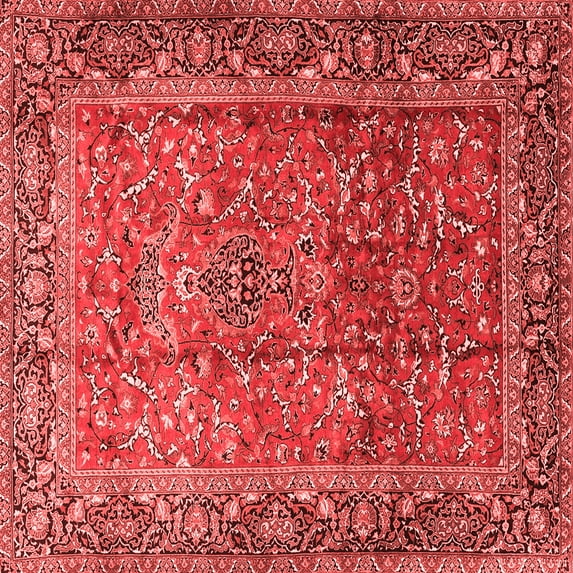 Ahgly Company Indoor Square Persian Red Traditional Area Rugs, 6' Square