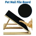 thumbnail image 4 of Hamiledyi Tilted Cat Nail File Scratcher with Ramp Vertical Cats Claw Scratching Boards with Replaceable Sandpaper 3 Adjustable Height Wooden Kitten Scratch Manicure for Kittens, 4 of 6