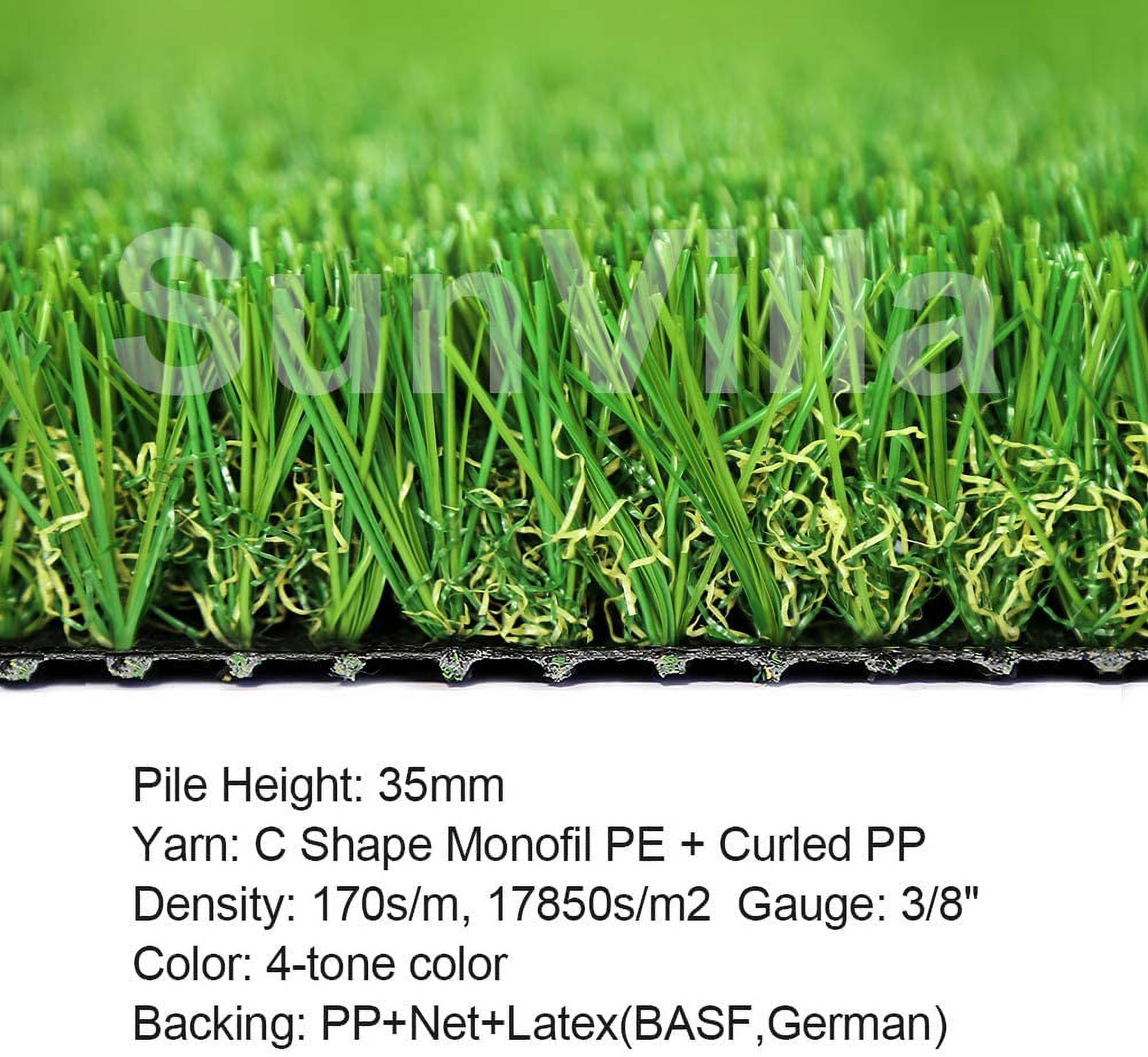 GATCOOL Realistic Indoor/Outdoor Artificial Grass/Turf FT x 12 FT (72  Square FT)