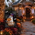 thumbnail image 6 of FEOLGEHLY Halloween Decorations Outdoor Indoor, Halloween Garden Flag Pumpkin Witch Spooky Yard Flag Fall Outdoor Decor For Porch Patio Garden Halloween Decorations Clearance (E), 6 of 7