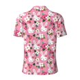 thumbnail image 4 of Rocae Rose Rabbit for Men's Short Sleeve Polo Shirt, Quick Drying Performance Moisture Wicking Sports Men's Golf Shirt, 4 of 9