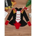 thumbnail image 5 of Zaldita 10367329 Kids Girls Circus Ringmaster Costume Long Sleeve Lapel Tassel Leotard Halloween Black 4, 5 of 7
