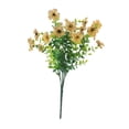thumbnail image 4 of Ramo de flores violetas artificiales, planta falsa para jardín de casa con tallos verdes Amarillo, 4 of 9