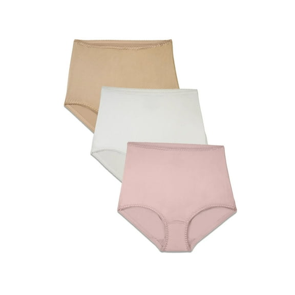 Vanity Fair Radiant Women's Undershapers Brief Underwear - High Waist, Light Control Shaping, 3-Pack, Sizes S-5XL