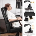 thumbnail image 7 of Homhum Executive High Back Office Desk Chair, Adjustable Seat, Black, 7 of 7