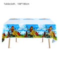 thumbnail image 1 of Juego de vajilla desechable del Rey León Simba para niños, mantel de paja, servilleta, plato, globo, suministros para fiestas de cumpleaños, 1 of 4