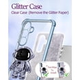 thumbnail image 4 of for Samsung Galaxy A25 5G Phone Case Women Girls Cute Astronaut Glitter Sparkly Girly Cover with 6D Astronaut Hidden Stand Kickstand Design Sparkle Bling Cases for Samsung A25 5G 6.5'' Blue, 4 of 6