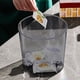 thumbnail image 4 of Papelera de Escritorio Transparente, Pequeña, de Plástico, Resistente y Ligera, de 19 X 20 X 14 Cm, Verde y Gris, Transparente, Desmontable, para Escritorio, Tocador, Mesa de Estudio, Dormitorio., 4 of 6