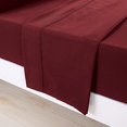 thumbnail image 4 of Ultra Soft Solid Bedding Sheets 4pc Set Duvet Cover Microfiber Wrinkle Free, Fade Resistant, High Quality Bed Set (Queen, Burgundy), 4 of 4