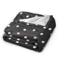 thumbnail image 2 of DouZhe Ultra-Soft Micro Fleece Lightweight Flannel Bed Blanket, Colorful Polka Dots Print Cozy Warm Throw Blankets, 40"x30", 2 of 7