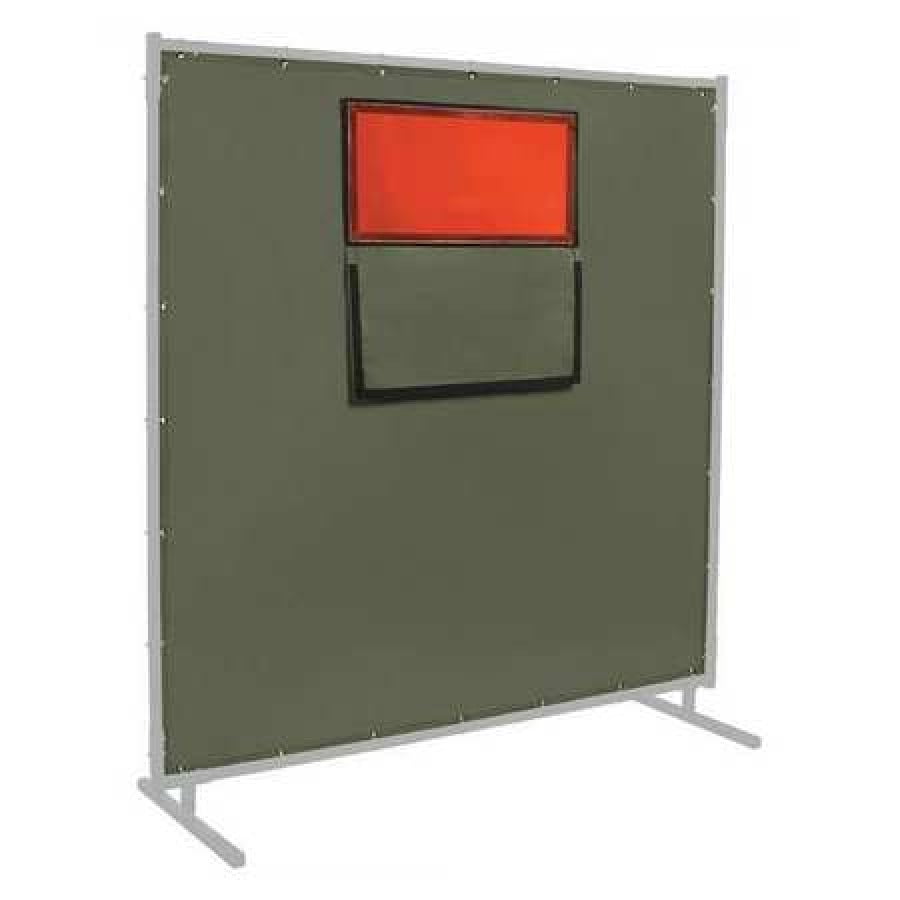 STEINER 301338F6X8 Welding Curtain,8 ft. W,6 ft.,Olive