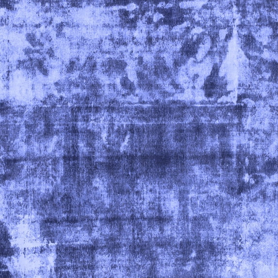 Ahgly Company Indoor Square Abstract Blue Modern Area Rugs, 6' Square