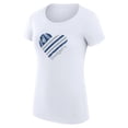 thumbnail image 2 of Women's G-III 4Her by Carl Banks  White Los Angeles Dodgers Super-Slim Fit Lightweight Heart Graphic T-Shirt, 2 of 5