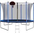 thumbnail image 3 of Zeeyh 10FT Trampoline with Basketball Hoop Inflator and Ladder(Inner Safety Enclosure) Blue, 3 of 9