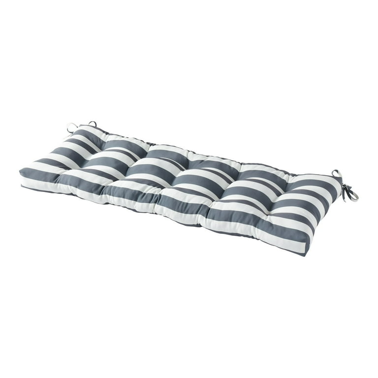 Greendale Home Fashions Heather Gray 51 x 18 in. Outdoor Reversible Tufted Bench Cushion Walmart