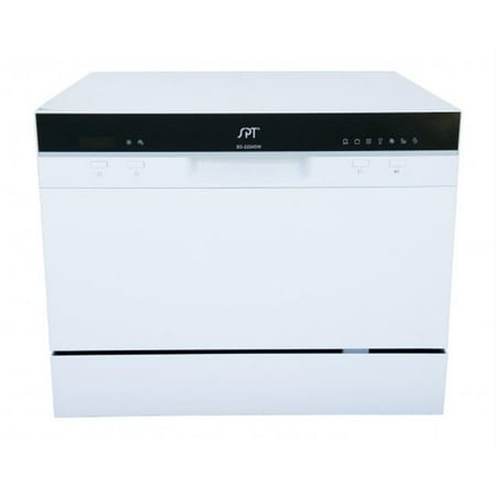 Sunpentown Countertop Dishwasher with Delay Start in White