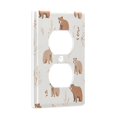 thumbnail image 2 of Yayeee Duplex Wall Plate 1-Gang 4.5"x2.7" Home Receptacle Light Switch Decorative Outlet Cover, Gray Bears, 2 of 7