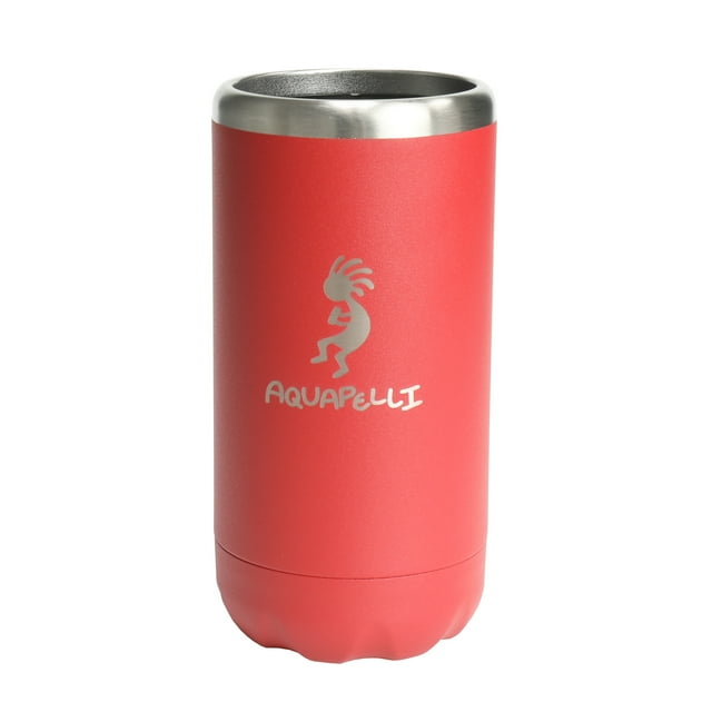 Chef Craft Vacuum Insulated Can Cooler, Slim, Pompeian Red