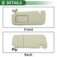 thumbnail image 6 of Unique Bargains Left Driver Side Car Sun Visor for Toyota Corolla 2009-2013 Plastic with Mirror No.74320-12L50-E0 Beige, 6 of 6