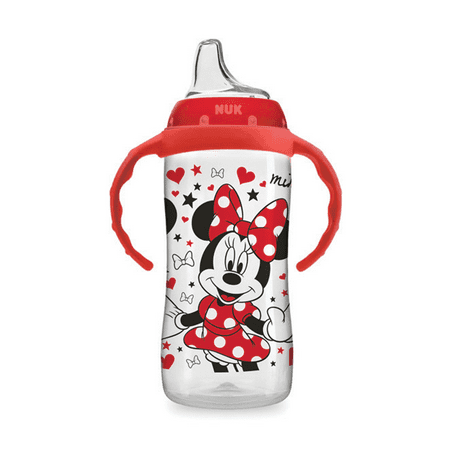 NUK Disney Large Learner Sippy Cup with Handles - Minnie Mouse, 10 (Best No Leak Sippy Cup)