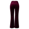 thumbnail image 5 of Hauaitttt Women Solid Color Autumn and Winter Suede Straight Leg Wide Leg Temperament Elegant Commuting Casual Pants Two Piece Outfits for Women Pants Casual Wide Leg Cover up Pants Sweatpants, 5 of 5