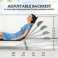 thumbnail image 3 of Outsunny Folding Chaise Lounge Pool Chairs, Set of 2 Outdoor Sun Tanning Chairs with Pillow, Five-Position Reclining Back for Beach, Black, 3 of 9
