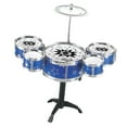 thumbnail image 1 of Kits de batería para niños perfecl juguete musical instrumentos de percusión mini juego de batería de simulación Azul, 1 of 8