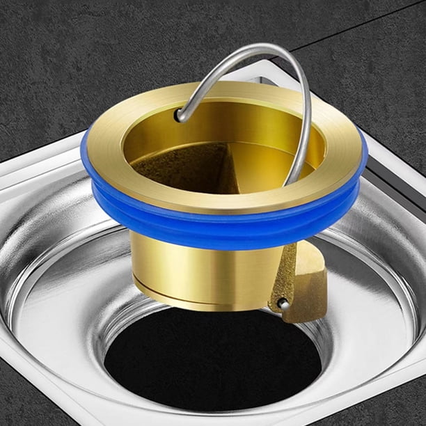 Seal Stopper Plug and Play Floor Drain Cover Accesorios de baño (Oro)